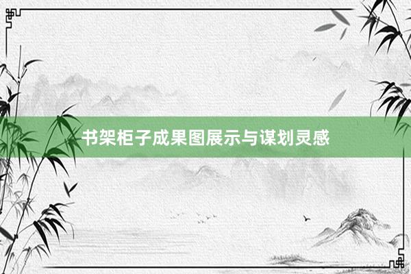 书架柜子成果图展示与谋划灵感